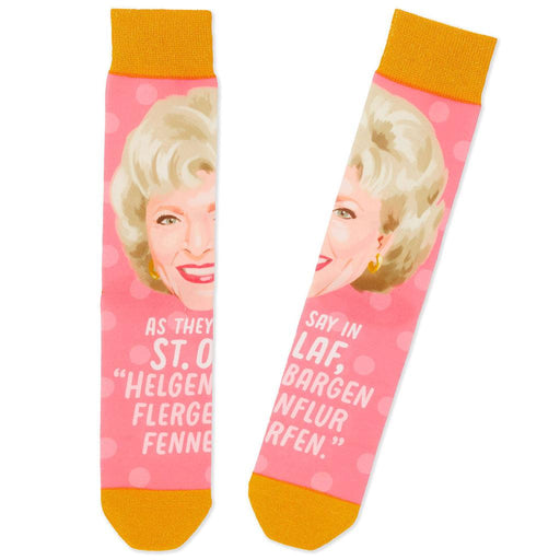 "Hallmark : Rose The Golden Girls St. Olaf Novelty Crew Socks -"