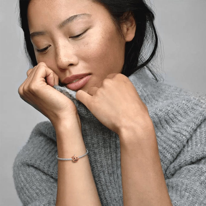 "PANDORA : Glow - in - the - dark Spooky Pumpkin Charm - PANDORA : Glow - in - the - dark Spooky Pumpkin Charm - Annies Hallmark and Gretchens Hallmark, Sister Stores"