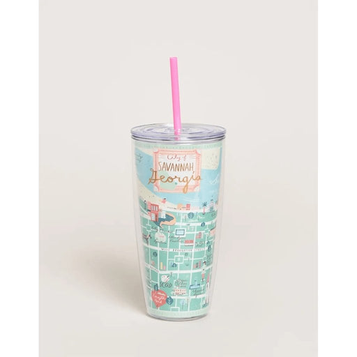 "Spartina 449 : Clear Drink Tumbler 24 oz. Historic Savannah -"