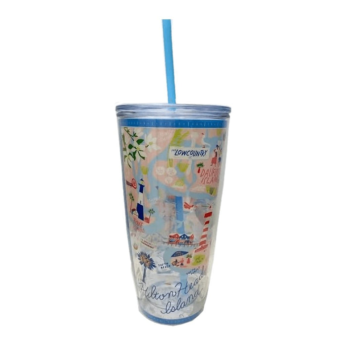 "Spartina 449 : Clear Drink Tumbler 24 oz. Hilton Head -"
