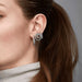 "PANDORA : Sparkle and Hearts Hoop Earrings -"