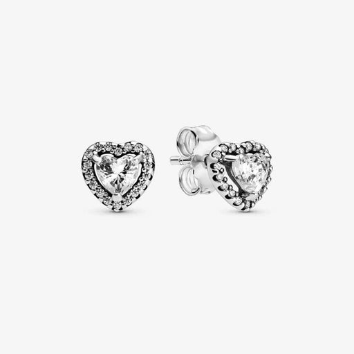 "PANDORA : Elevated Heart Stud Earrings -"