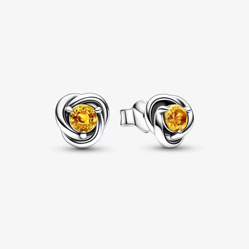 "PANDORA : November Honey Eternity Circle Stud Earrings -"