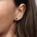 "PANDORA : October Pink Eternity Circle Stud Earrings -"