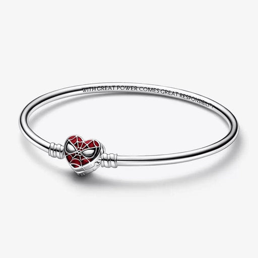 "PANDORA : Pandora Moments Marvel Spider-Man Mask Clasp Bangle -"