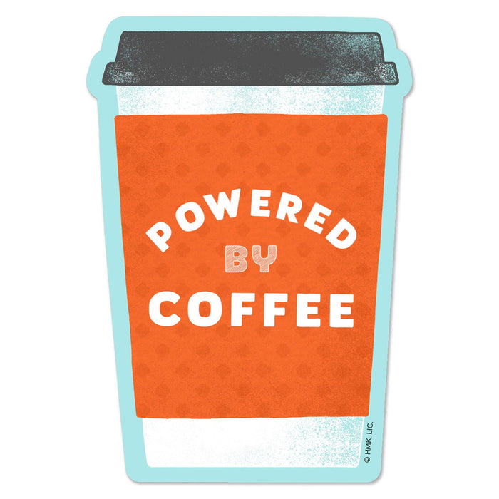 "Hallmark : Powered By Coffee Vinyl Decal Powered By Coffee Vinyl Decal -"