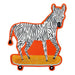"Hallmark : Skateboarding Zebra Vinyl Decal -"