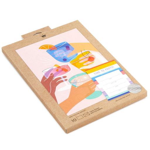 "Hallmark : Cocktail Cheers Party Invitations, Pack of 10 -"