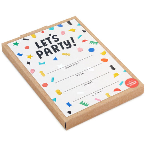 "Hallmark : Colorful Confetti Party Invitations, Pack of 20 -"