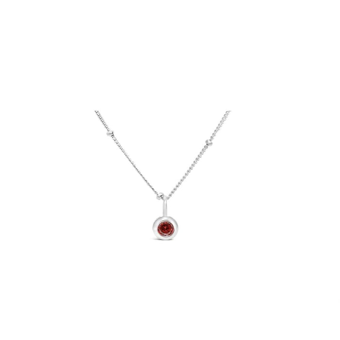 "Stia : Garnet CZ Birthstone Necklace (January) - Stia : Garnet CZ Birthstone Necklace (January)"