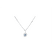 "Stia : Clear Quartz CZ Birthstone Necklace (April) -"