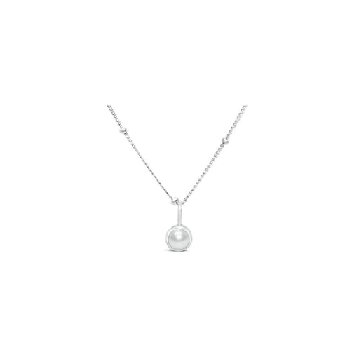 "Stia : Pearl CZ Birthstone Necklace (June) - Stia : Pearl CZ Birthstone Necklace (June)"