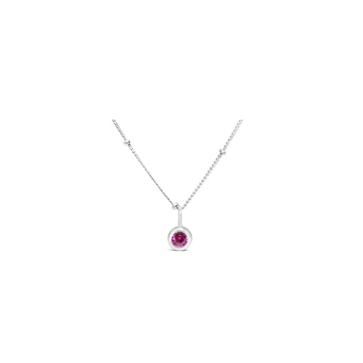 "Stia : Ruby CZ Birthstone Necklace (July) - Stia : Ruby CZ Birthstone Necklace (July)"