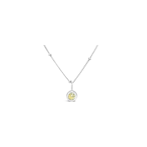 "Stia : Citrine CZ Birthstone Necklace (November) - Stia : Citrine CZ Birthstone Necklace (November)"