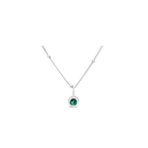 "Stia : Emerald CZ Birthstone Necklace (May) - Stia : Emerald CZ Birthstone Necklace (May)"