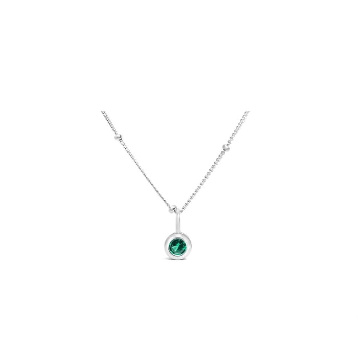 "Stia : Emerald CZ Birthstone Necklace (May) - Stia : Emerald CZ Birthstone Necklace (May)"