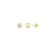 "Stia : 1CT CZ Bezel Stud Earring in Gold Plating -"