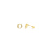 "Stia : Pavé Circle Sterling Stud in Gold Plating -"