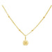 "Stia : Mini Disk Letter Necklace \"B\" Gold -"
