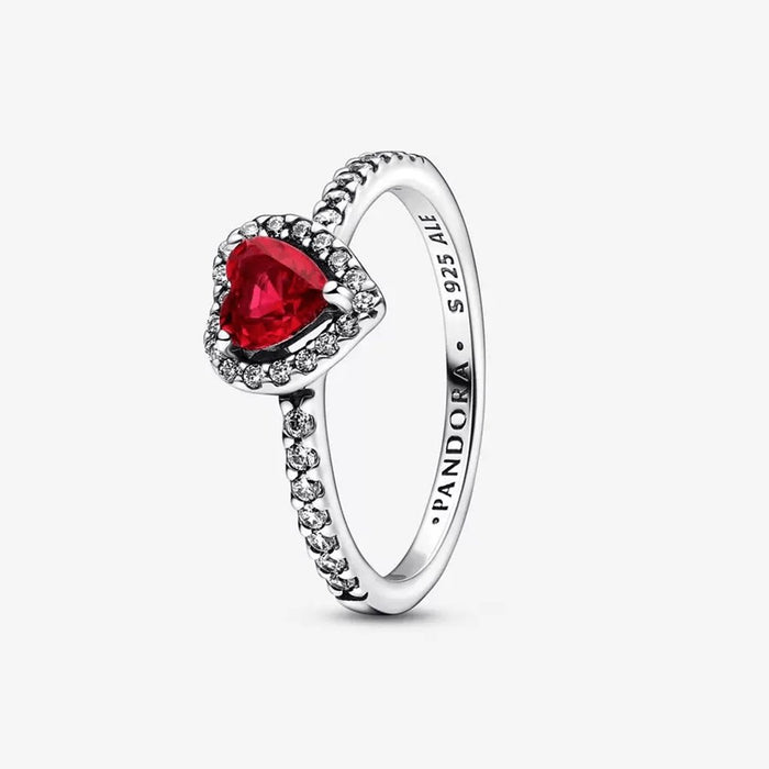 "PANDORA : Elevated Red Heart Ring -"