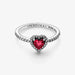 "PANDORA : Elevated Red Heart Ring -"