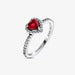 "PANDORA : Elevated Red Heart Ring -"
