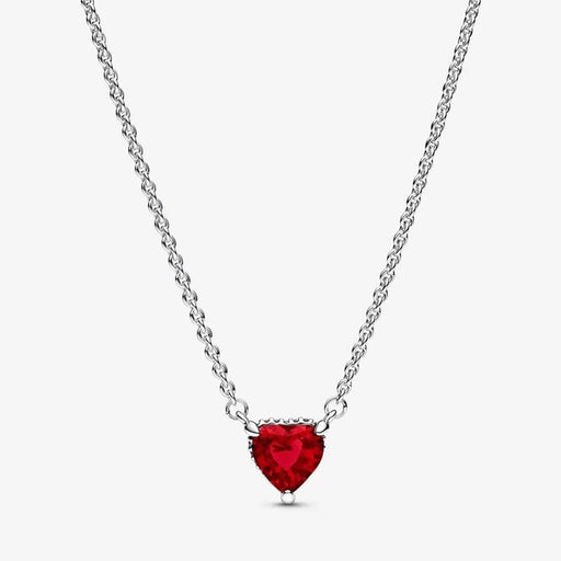 "PANDORA : Sparkling Heart Halo Pendant Collier Necklace (17.7\") -"