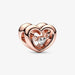 "PANDORA : Radiant Heart & Floating Stone Charm -"