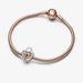 "PANDORA : Two-tone Padlock Splittable Heart Charm -"