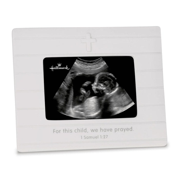 "Hallmark : For This Child We Prayed Sonogram Porcelain Picture Frame, 3.75x2.5 -"