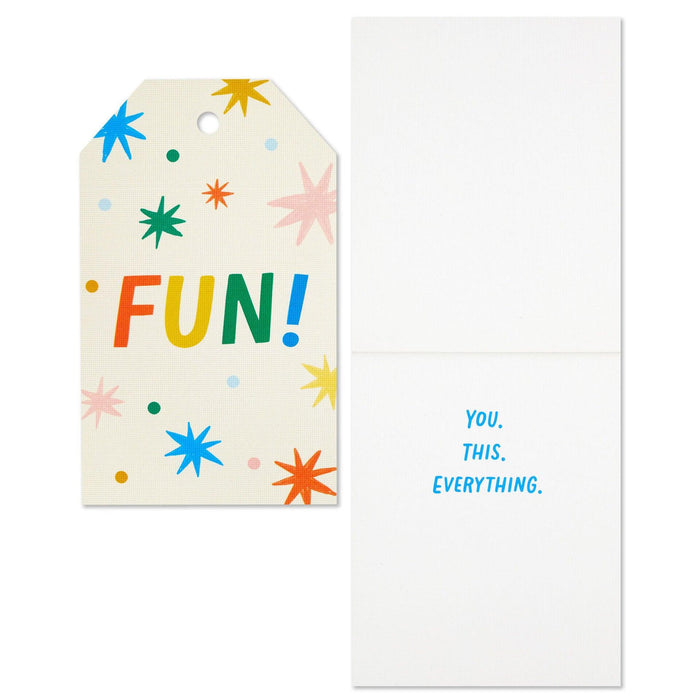 "Hallmark : Fun! Large Gift Tag and Ribbon Set -"
