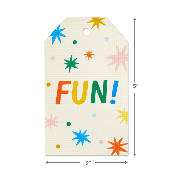 "Hallmark : Fun! Large Gift Tag and Ribbon Set -"