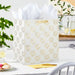 "Hallmark : 15\" Gold Hearts on White Extra-Deep Gift Bag -"