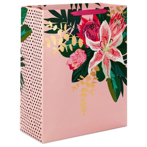 "Hallmark : 15.5\" Pink Lily Extra-Large Gift Bag -"