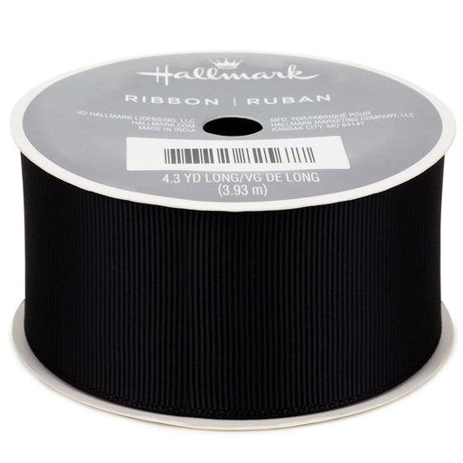 "Hallmark : 1.5\" Black Grosgrain Ribbon, 12.9' -"