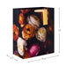 "Hallmark : 13\" Dark Floral Large Gift Bag -"