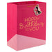 "Hallmark : 13\" Happy Birthday on Pink Large Gift Bag -"