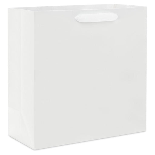 "Hallmark : 10.4\" White Large Square Gift Bag -"