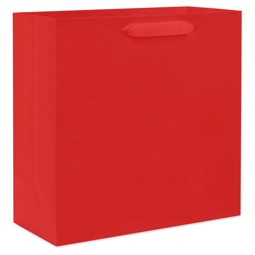 "Hallmark : 10.4\" Red Large Square Gift Bag -"