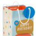 "Hallmark : 13\" Happy Birthday Word Bubbles Wine Gift Bag -"