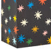 "Hallmark : 7.7\" Colorful Stars on Black Medium Horizontal Gift Bag -"