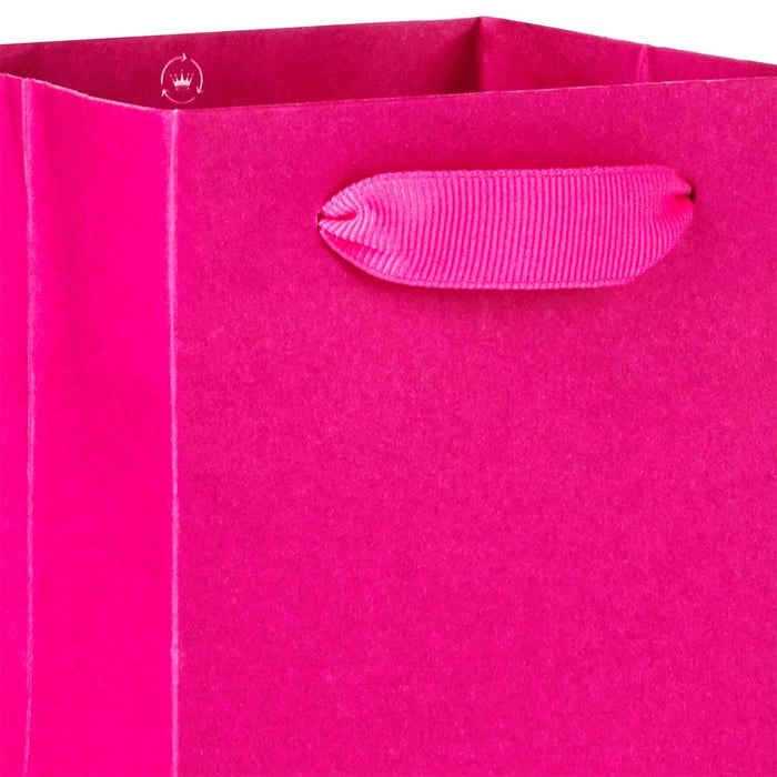 "Hallmark : 13\" Hot Pink Wine Gift Bag -"