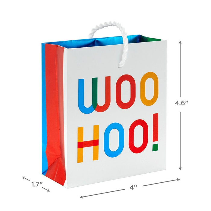 "Hallmark : 4.6\" Woo Hoo! Gift Card Holder Mini Bag -"