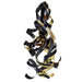 "Hallmark : Black/Gold Curly Ribbon Gift Bow, 4.6\" -"