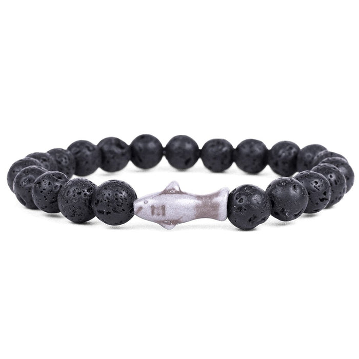 "Fahlo : The Voyage Bracelet in Lava Stone -"