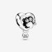 "PANDORA : Sparkling Paw Print & Heart Charm -"