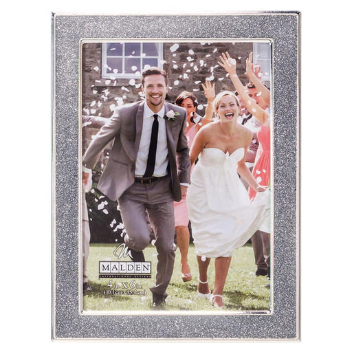 "Malden : 8X10 Alexis- Silver Glitter Metal Frame at Annie's Hallmark"