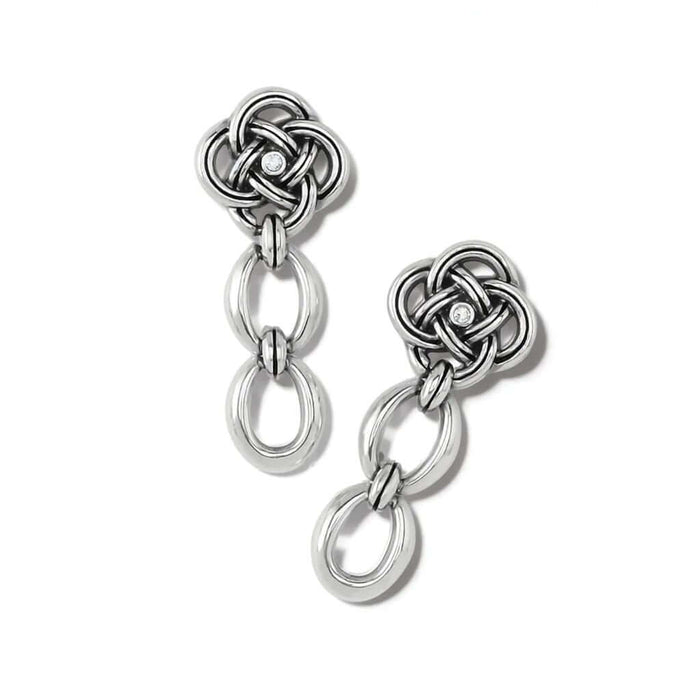 "Brighton : Interlok Knot Link Post Drop Earrings -"
