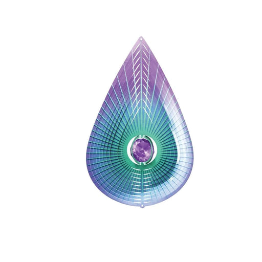 "Spinfinity : Purple Crystal Teardrop -Wind Spinner- Spinfinity Designs Spinfinity Wind spinners \nSpinners- Wind Spinners - Outdoor Decor- Decor"