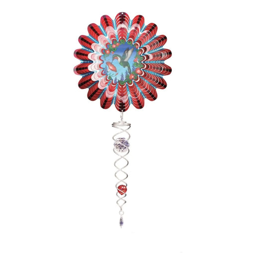 "Spinfinity : Red Hummingbird - Mini Set  - Mini wind Spinner- Spinfinity Designs-Spinfinity wind spinners \nSpinners- Wind Spinners - Red Hummingbird - Outdoor Decor- Decor"